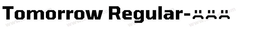 Tomorrow Regular字体转换